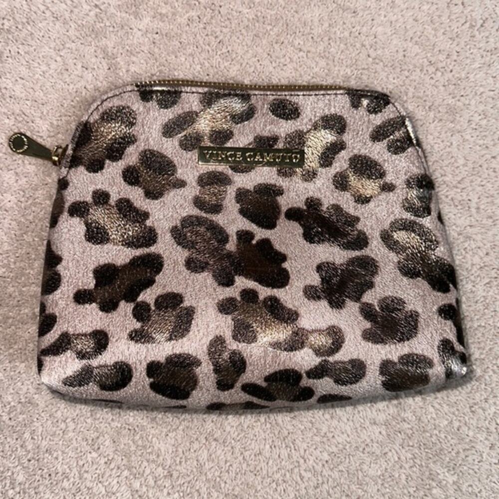 Vince Camuto, Leopard Print Toiletry or Makeup Bag